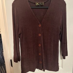 Mirasol Brown Corduroy Cardigan